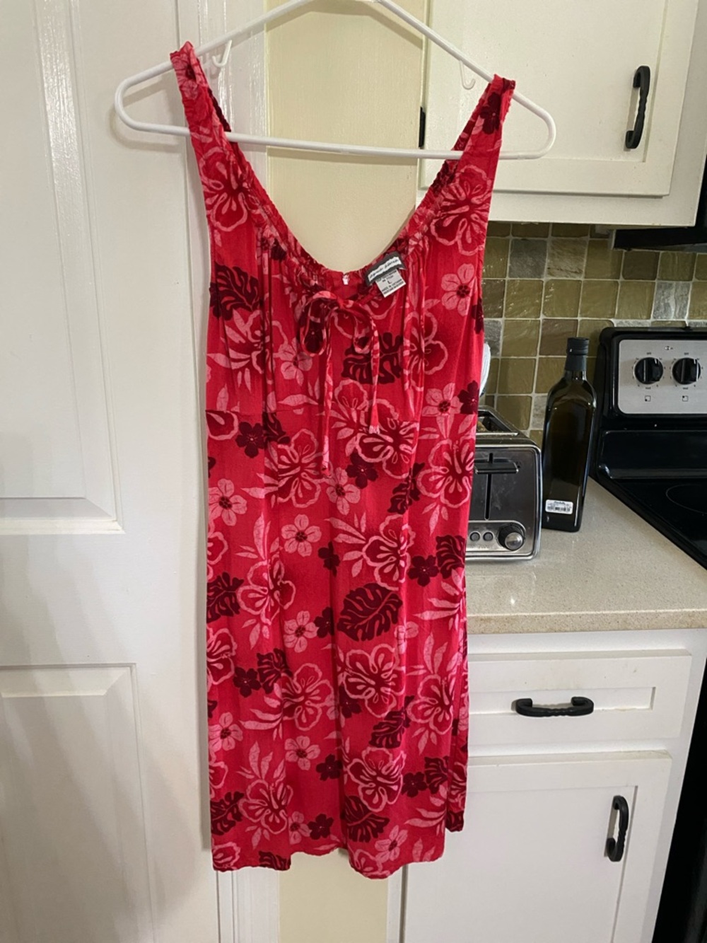 Women’s Pink Floral Midi Dress - Sleeveless Summer Sundress